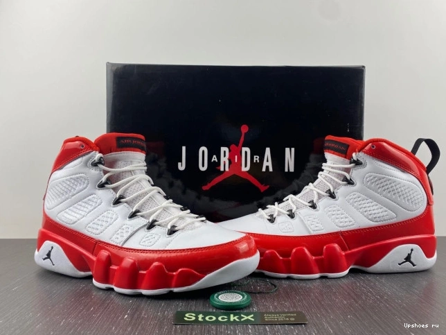 302370-160 Jordan White Red Gym Retro 9 1205